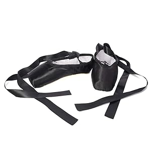 Amazon.com | HROYL Ballet Pointe Shoes with Ribbon for